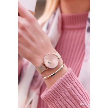 Montre à quartz en acier Petite Melrose - 32 mm - Doré et doré rose - 02 - 33646321