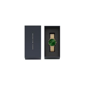 Montre à quartz en acier Forest - 36 mm - Doré et vert - 02 - 33646336