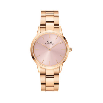 Montre en acier Iconic Link - 32 mm - Doré rose et rose - 02 - 33646339