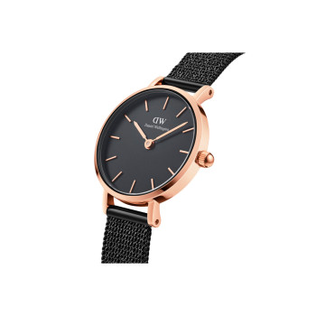 Montre à quartz en acier Ashfield - 24 mm - Noir et doré rose - 02 - 33646341