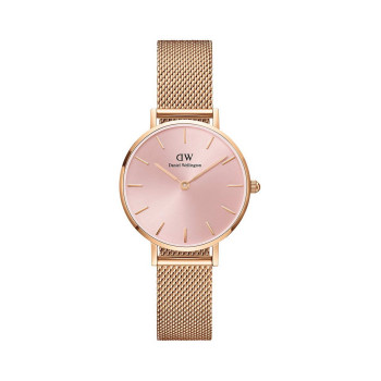 Montre en acier Melrose - 28 mm - Doré rose et rose - 02 - 33646343