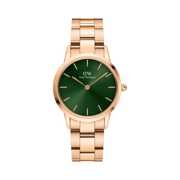 Montre à quartz en acier Iconic Link - 32 mm - Doré rose et vert - 02 - 33646345