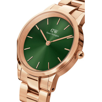 Montre à quartz en acier Iconic Link - 28 mm - Doré rose et vert - 02 - 33646346