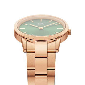 Montre à quartz en acier Iconic Link - 28 mm - Doré rose et vert - 02 - 33646346