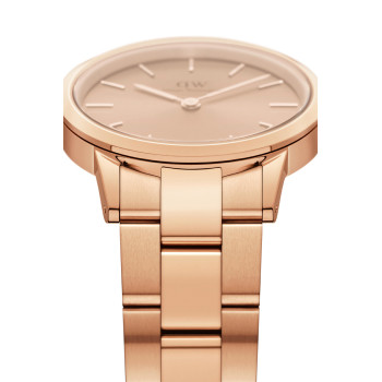 Montre à quartz en acier Iconic Link - 32 mm - Doré rose et rose - 02 - 33646347