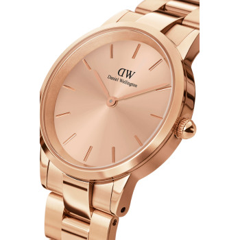 Montre à quartz en acier Iconic Link - 32 mm - Doré rose et rose - 02 - 33646347