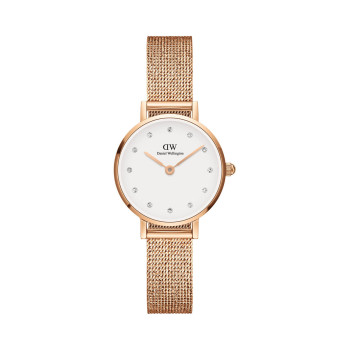 Montre à quartz en acier Petite -  24 mm - Doré rose et blanc - 02 - 33646349