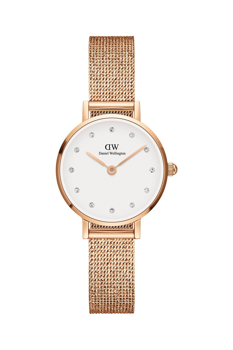 Montre à quartz en acier Petite -  24 mm - Doré rose et blanc - 02 - 33646349