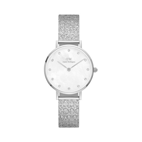 Montre à quartz en acier Petite - 28 mm - Argenté et blanc - 02 - 33646351