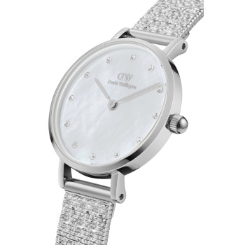 Montre à quartz en acier Petite - 28 mm - Argenté et blanc - 02 - 33646351