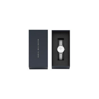 Montre à quartz en acier Petite - 28 mm - Argenté et blanc - 02 - 33646351