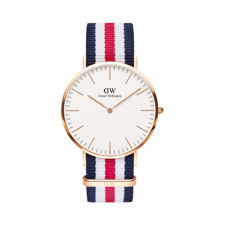 Montre à quartz en polyester Classic Canterbury -  40 mm - Bleu et doré - 02 - 33646355