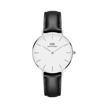 Montre à quartz en cuir Sheffield - 32 mm - Noir et argenté - 02 - 33646357