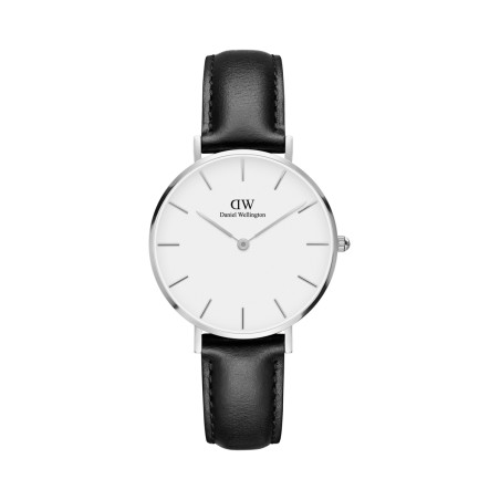 Montre à quartz en cuir Sheffield - 32 mm - Noir et argenté - 02 - 33646357