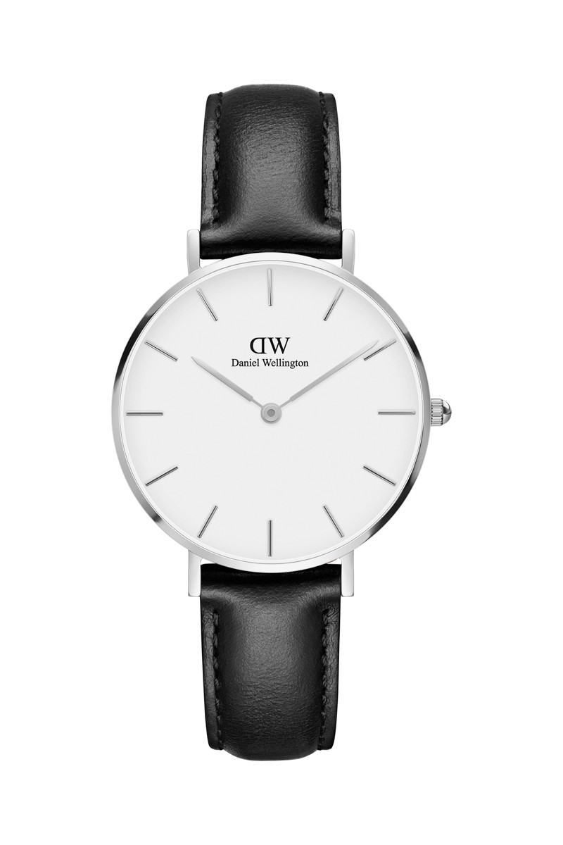 Montre à quartz en cuir Sheffield - 32 mm - Noir et argenté - 02 - 33646357