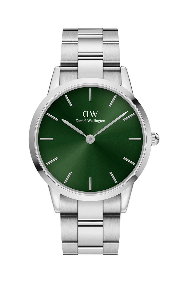 Montre à quartz en acier Iconic Link Emerald - Argenté et vert - 02 - 33646366