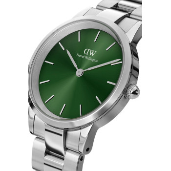 Montre à quartz en acier Iconic Link Emerald - Argenté et vert - 02 - 33646366