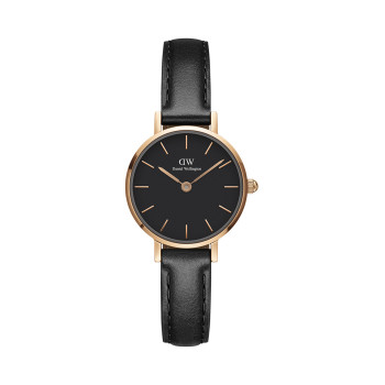 Montre à quartz en cuir et plaqué or rose Petite Sheffield - 02 - 33646368