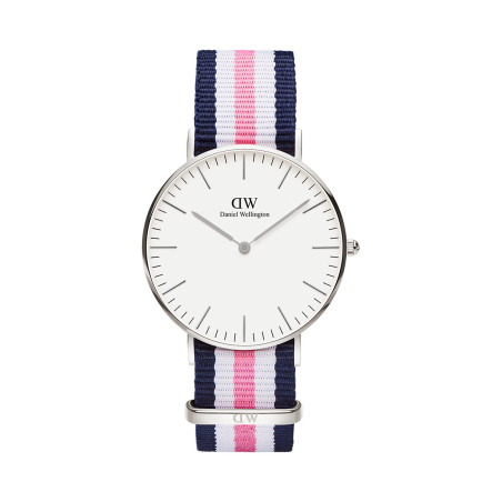 Montre à quartz en polyester Classic Southampton - Bleu marine et argenté - 02 - 33646371