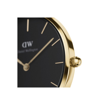 Montre à quartz en cuir et plaqué or jaune Petite Sheffield - 02 - 33646379