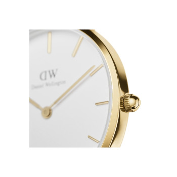 Montre à quartz en cuir et plaqué or jaune Petite Sheffield - 02 - 33646381