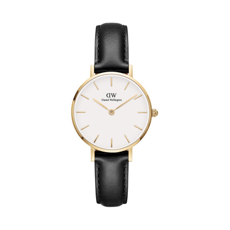 Montre à quartz en cuir et plaqué or jaune Petite Sheffield - 02 - 33646382