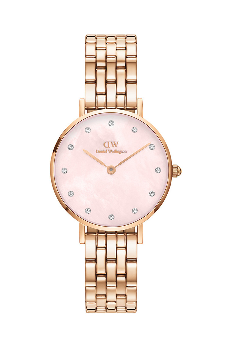 Montre à quartz en acier, nacre et plaqué or rose Petite Petite Lumine - 02 - 33646395