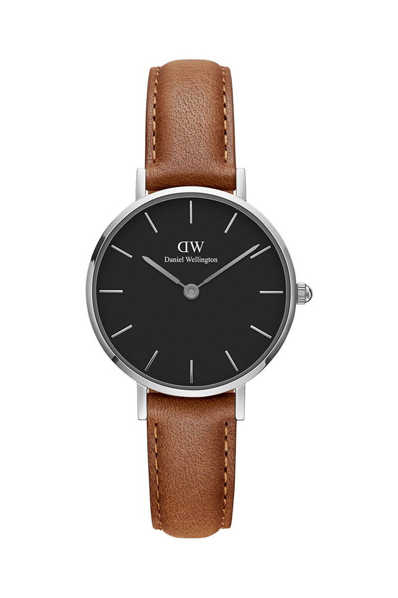 Montre à quartz en cuir Petite Durham - Marron et argenté - 02 - 33646402