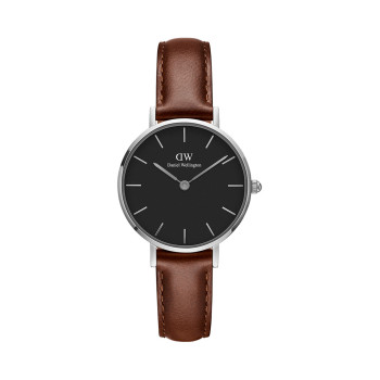 Montre à quartz en cuir Petite St Mawes - Marron et argenté - 02 - 33646403