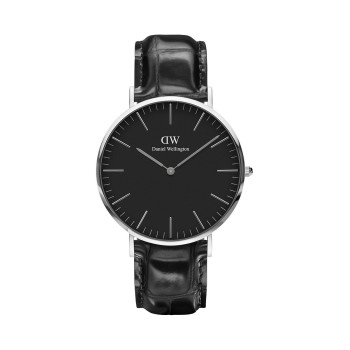 Montre à quartz en cuir Classic Reading S - Argenté et noir - 02 - 33646412