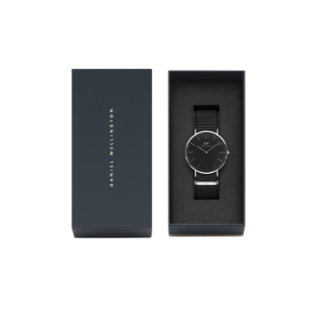 Montre à quartz en polyester Classic Cornwall S - Argenté et noir - 02 - 33646418