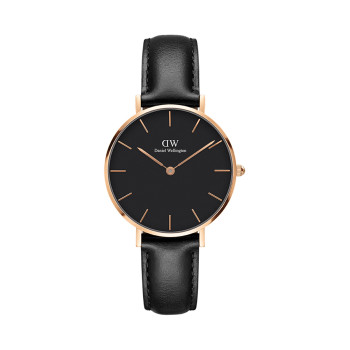 Montre à quartz en cuir et plaqué or rose Petite Sheffield RG - 02 - 33646419