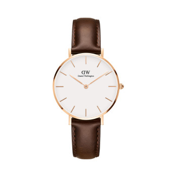 Montre à quartz en cuir Petite Bristol - Marron et doré - 02 - 33646420