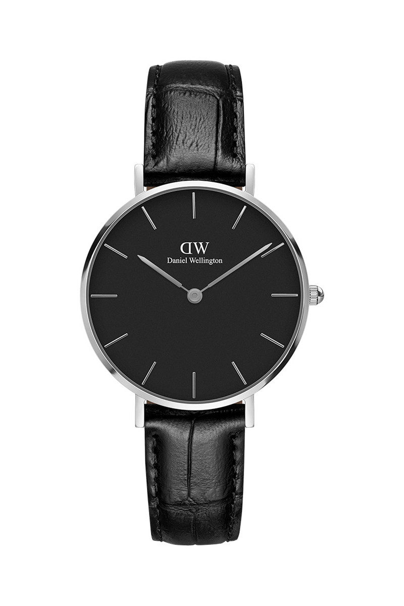 Montre à quartz en cuir Petite Reading - Noir et argenté - 02 - 33646422