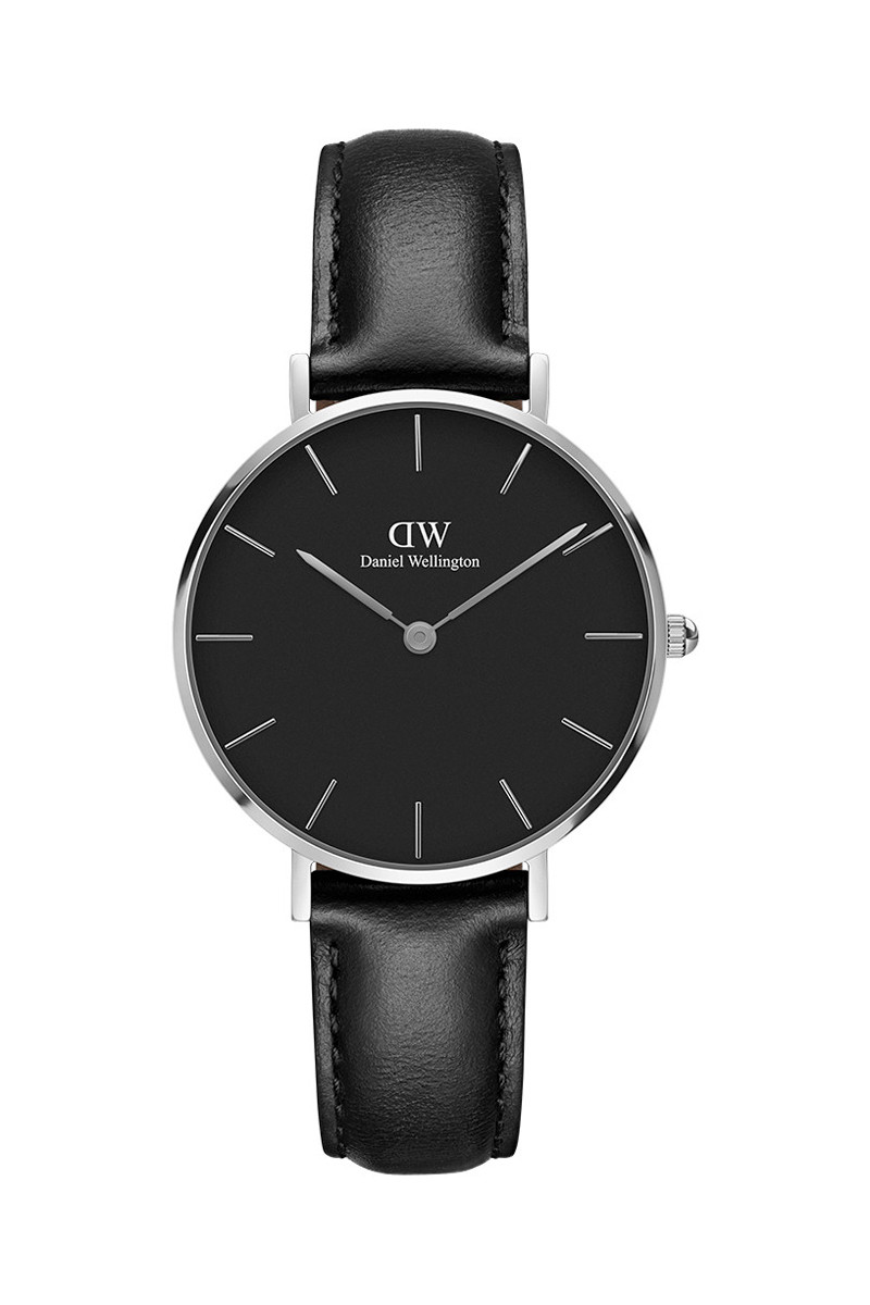 Montre à quartz en cuir Petite Sheffield - Noir et argenté - 02 - 33646423