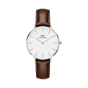 Montre à quartz en cuir Petite Bristol - Marron et argenté - 02 - 33646425