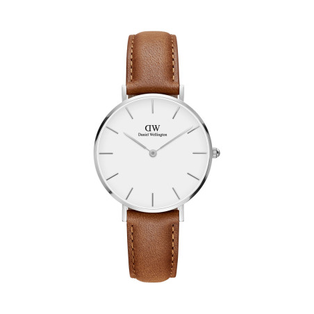 Montre à quartz en cuir Petite Durham - Marron clair et argenté - 02 - 33646426