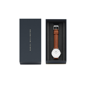 Montre à quartz en cuir Petite Durham - Marron clair et argenté - 02 - 33646426