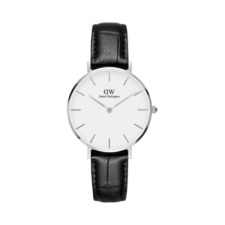 Montre à quartz en cuir Petite Reading - Noir et argenté - 02 - 33646427