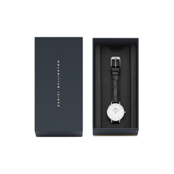 Montre à quartz en cuir Petite Reading - Noir et argenté - 02 - 33646427