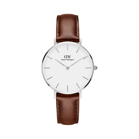 Montre à quartz en cuir Petite St Mawes - Marron et argenté - 02 - 33646428