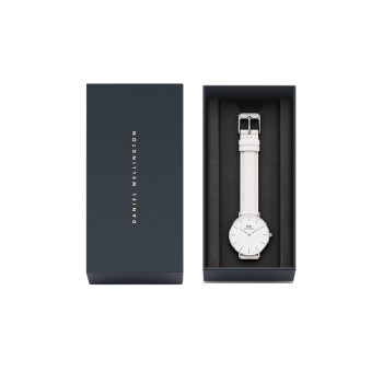 Montre à quartz en cuir Petite Bondi - Blanc et argenté - 02 - 33646429