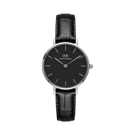 Montre à quartz en cuir Petite Reading - Noir et argenté - 02 - 33646437