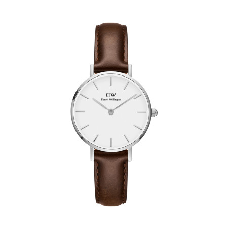 Montre à quartz en cuir Petite Bristol - Marron et argenté - 02 - 33646439