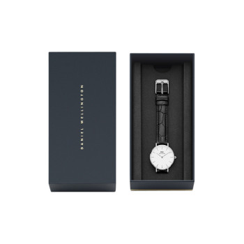 Montre à quartz en cuir Petite Reading - Noir et argenté - 02 - 33646440