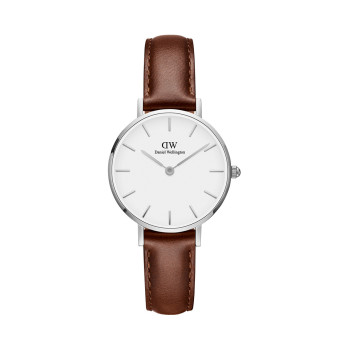 Montre à quartz en cuir Petite St Mawes - Marron et argenté - 02 - 33646441