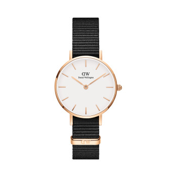 Montre à quartz en polyester Petite Cornwal - Noir et doré rose - 02 - 33646445