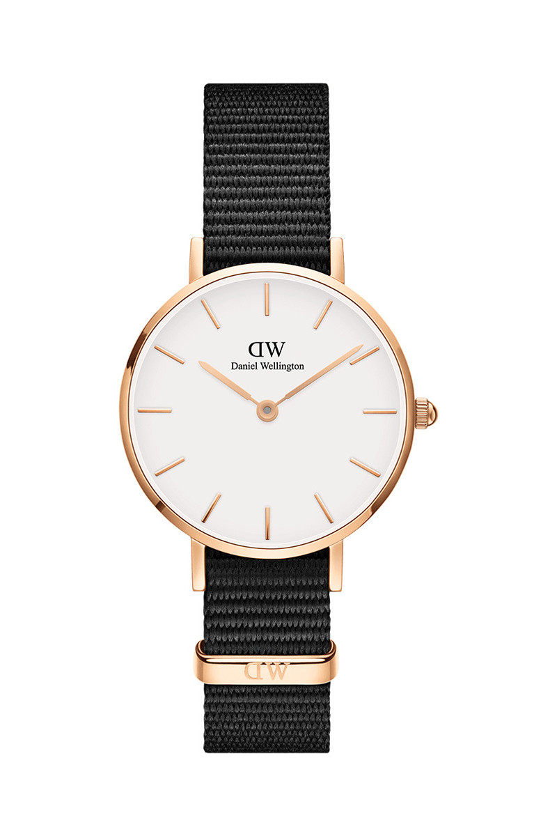 Montre à quartz en polyester Petite Cornwal - Noir et doré rose - 02 - 33646445