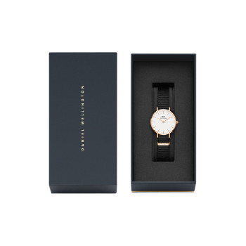 Montre à quartz en polyester Petite Cornwal - Noir et doré rose - 02 - 33646445