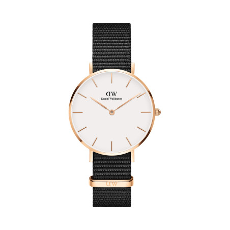 Montre à quartz en polyester Petite Cornwal - Noir et doré rose - 02 - 33646447